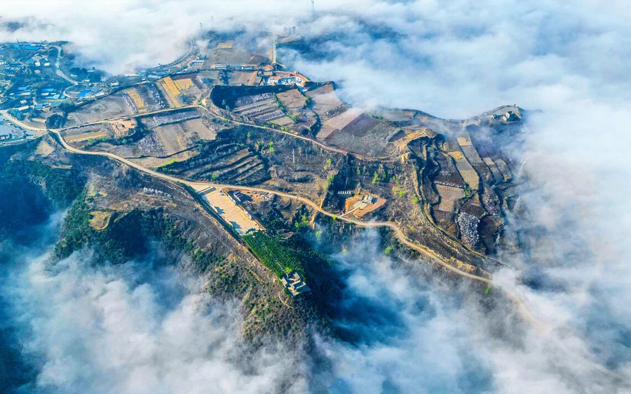 麟州故城遗址全景